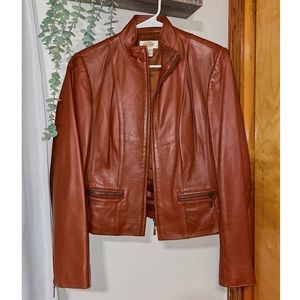 Talbots 100% Real leather jacket.